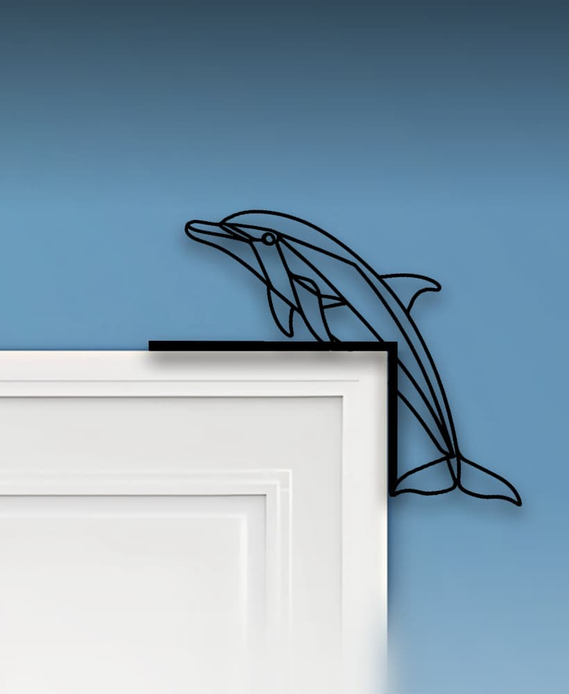 Dolphin Door Corner Decor 3d model