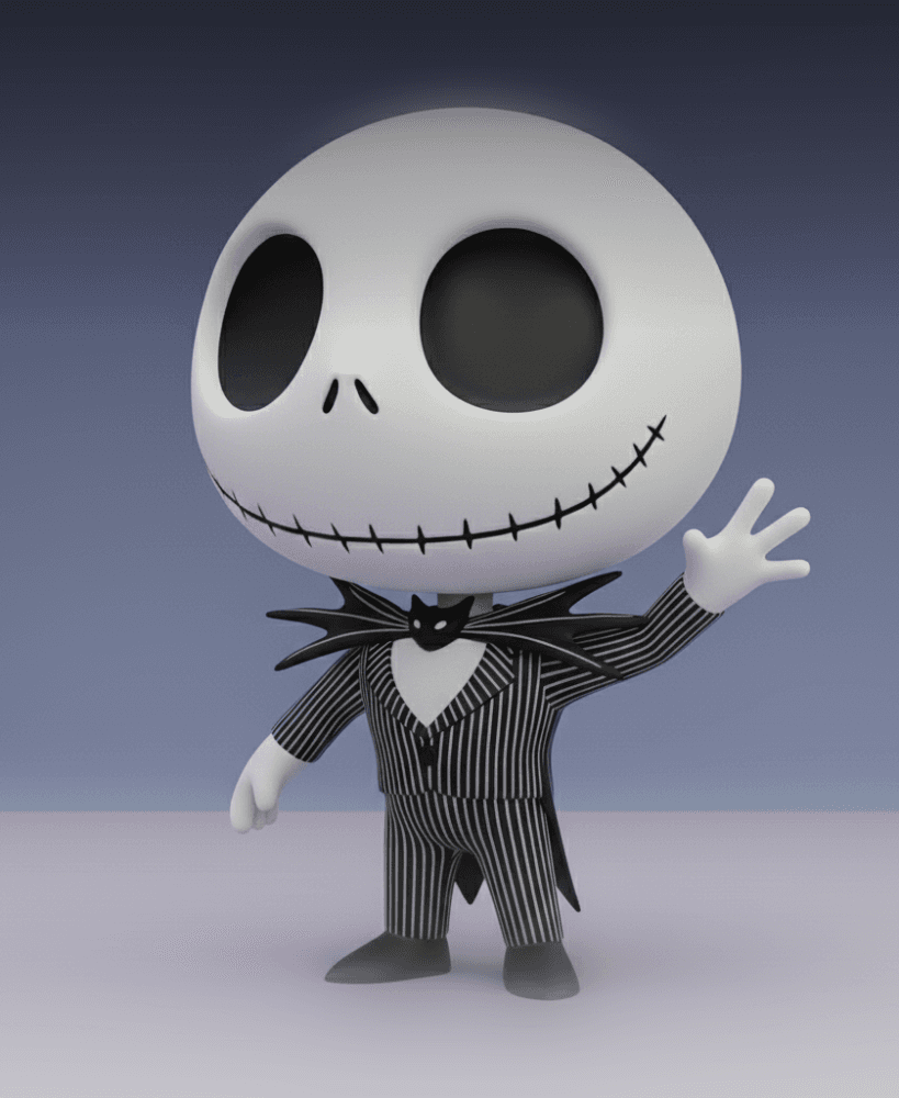JACK SKELLINGTON KAWAII CHIBI – COLLECTIBLE 3D FIGURE (STL FILE) 3d model