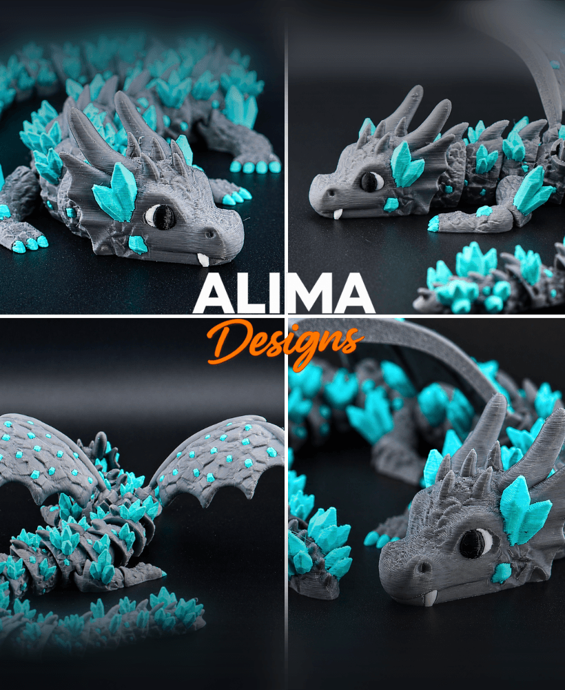 NEW XXL Crystal Dragon 3d model