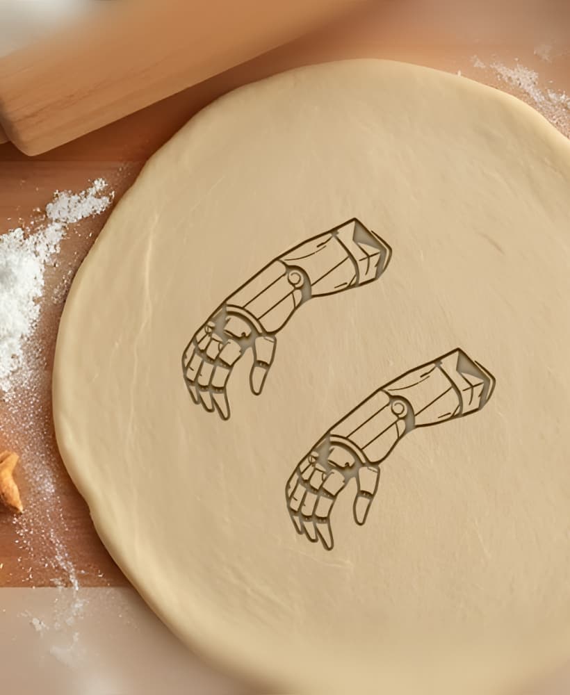 Robot Arm Cookie Cutter, Biscuit Cutter 3d model