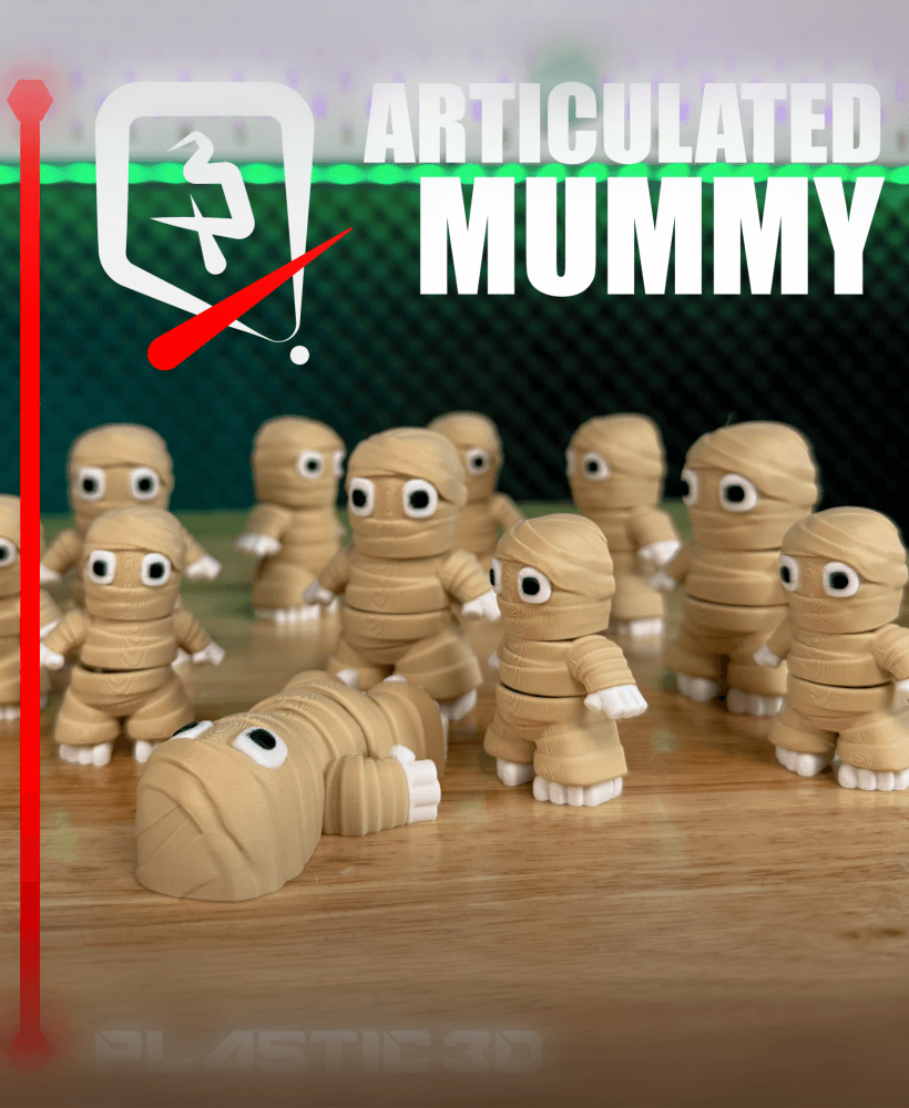 Articulated Mummy – Print-in-Place Wrapped Wanderer - Members Exclusive 3d model