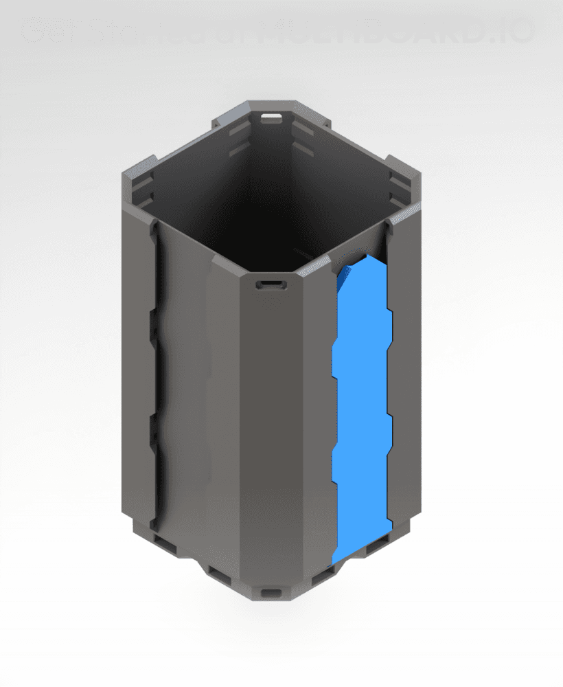 1.5 LU Bin Fit - OI Cover Locked Lite Rail - (2.5 MU Rail) 3d model