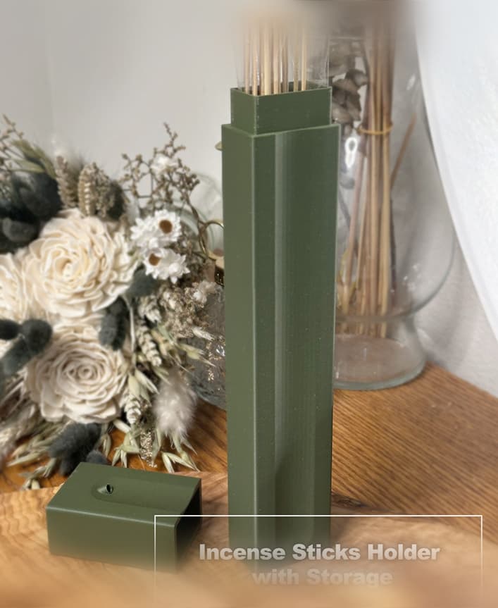 Incense Sticks Holder with Storage 3d model