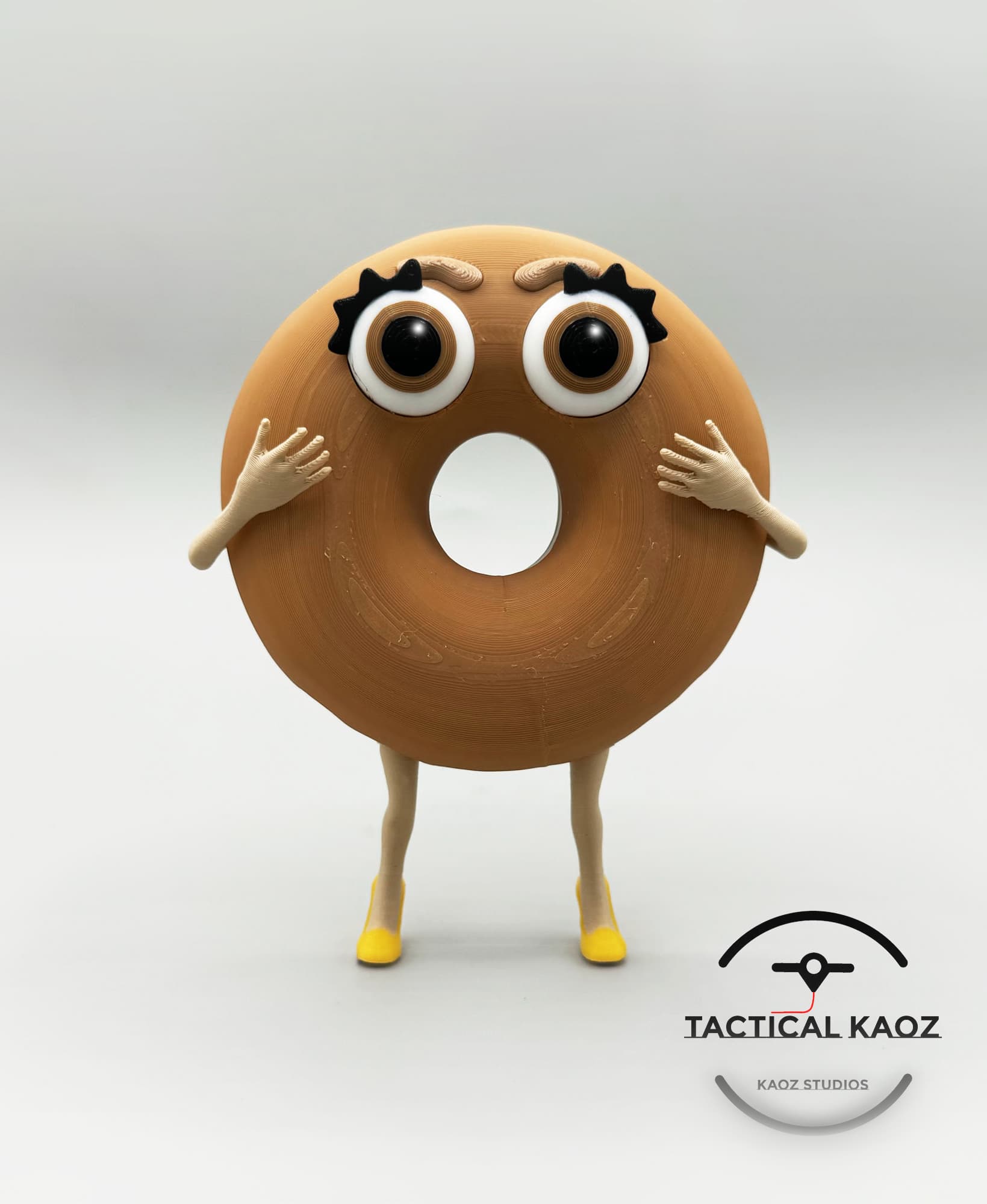SURPRISED DONUT FUNNY FIGURE - MULTIPART MODEL 3d model