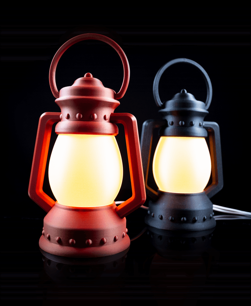 Lantern Desk Lamp - Bambu LED Light Kit 001 3d model