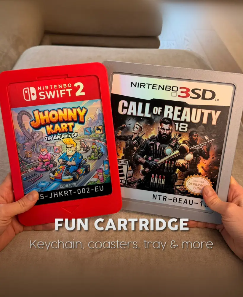 FUN CARTRIDGE | KEYCHAIN, COASTERS, TRAY & MORE 3d model