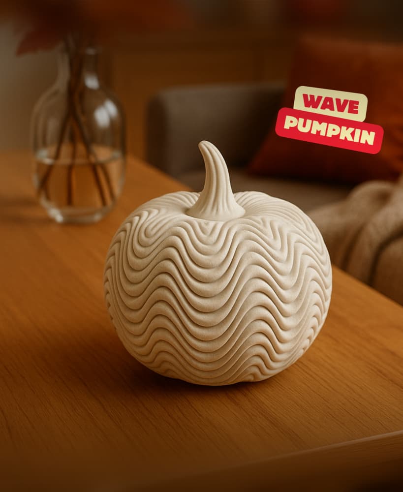 WAVE PUMPKIN / HALLOWEENDECOR / ABSTRACT DECOR / AUTUMN DECOR 3d model