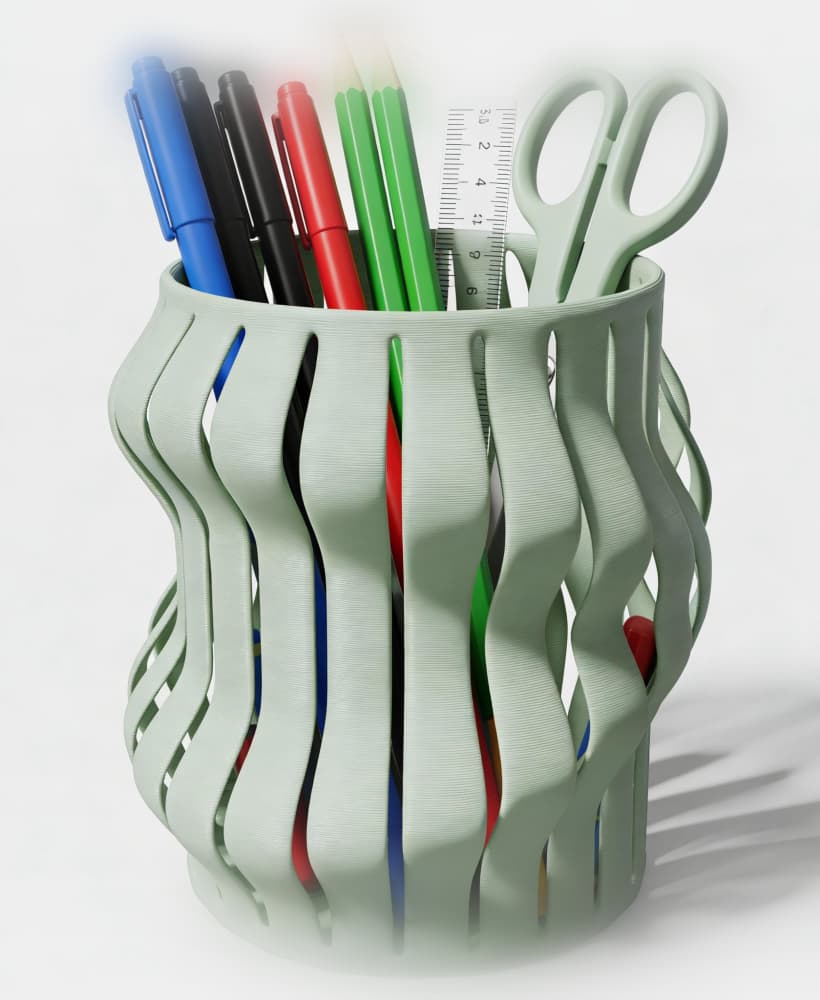 Stripes Office Organizer V1 3d model