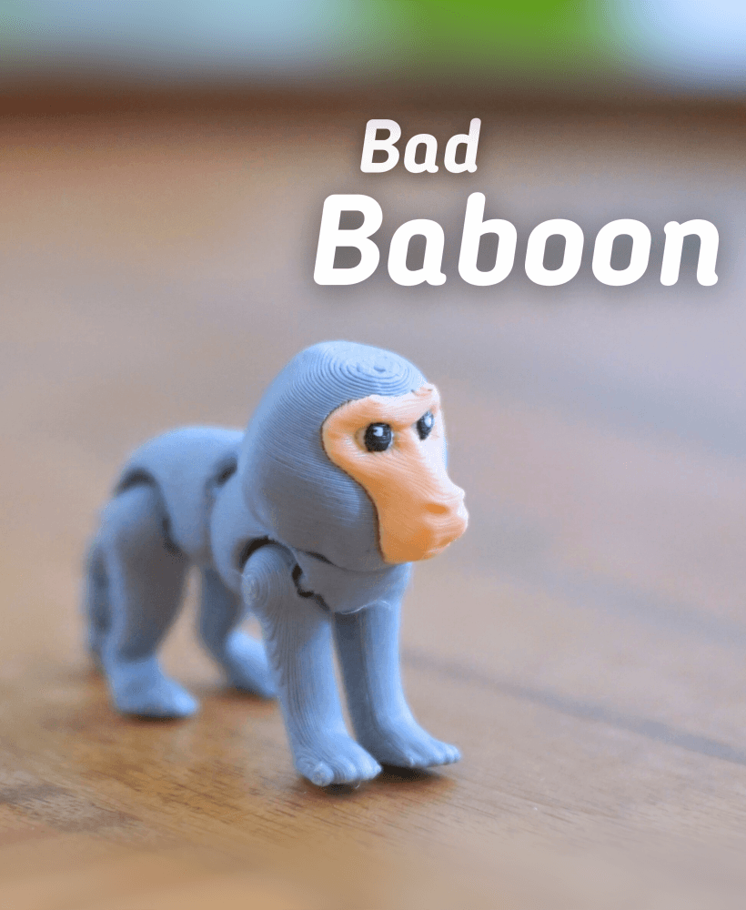 Bad Baboon - Articulated Fidget Baboon - Ludo Flexy 3d model