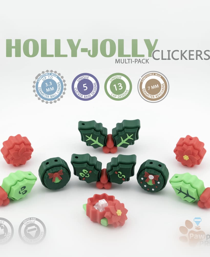 Holly-Jolly Clickers Multi-Pack 3d model