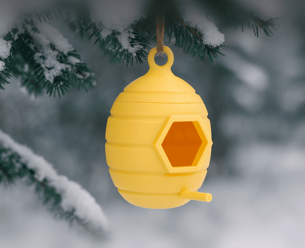 Garden Beehive Bird Feeder for Small Birds 3d model