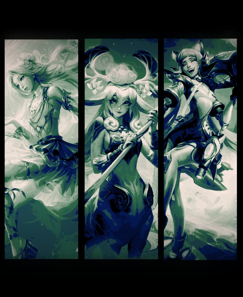 Fan art in Hueforge - League of Legends friends and enemies - Bookmark set 4 3d model