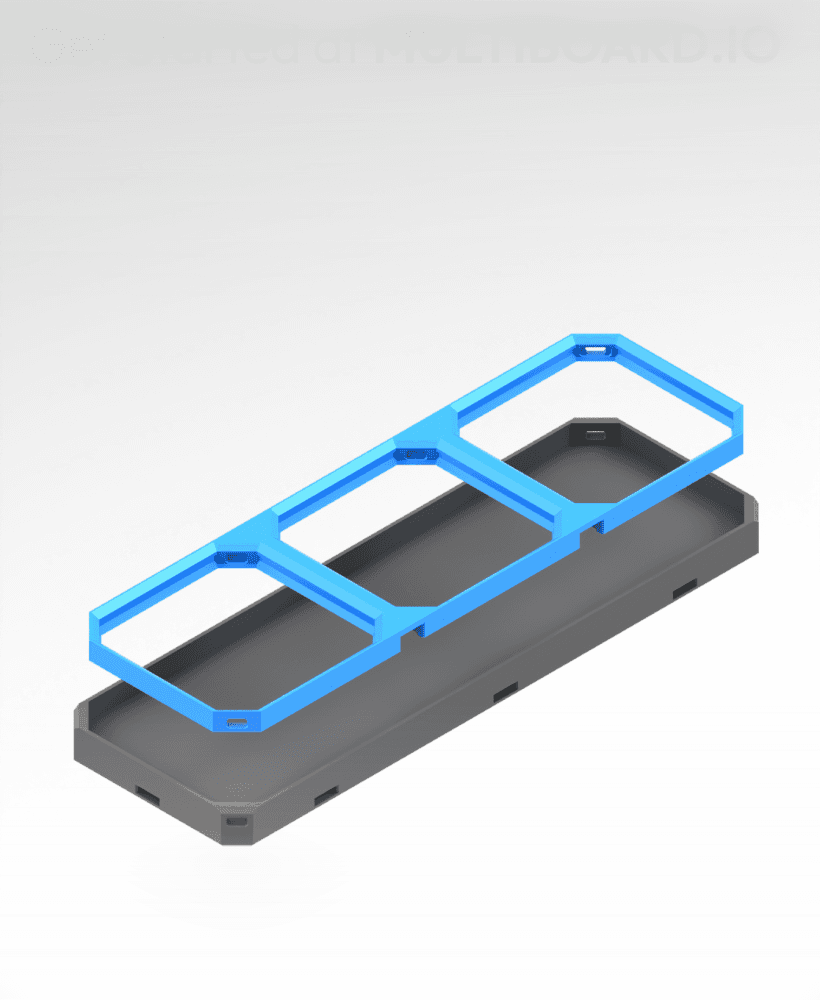 3x1 LU - Drop-In Multibin Panel 3d model