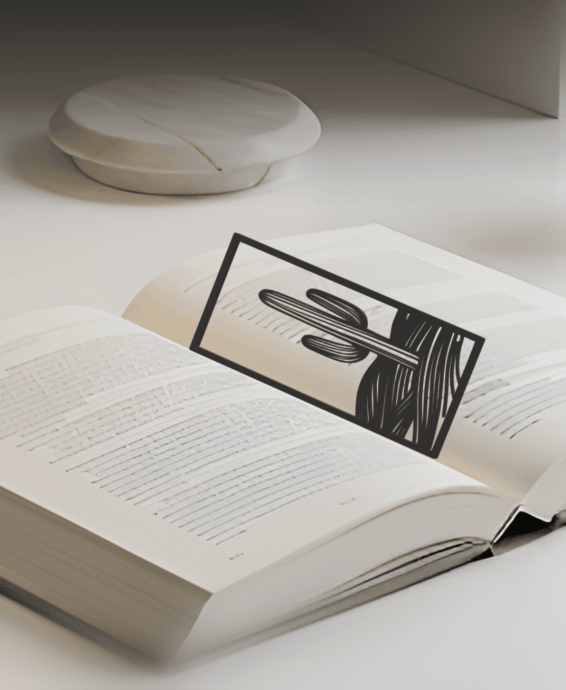 Cactus Bookmark, Creativity Bookmark, Gift Idea 3d model