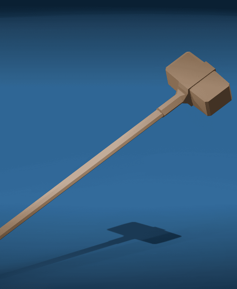 Bronze War Hammer v2 3d model