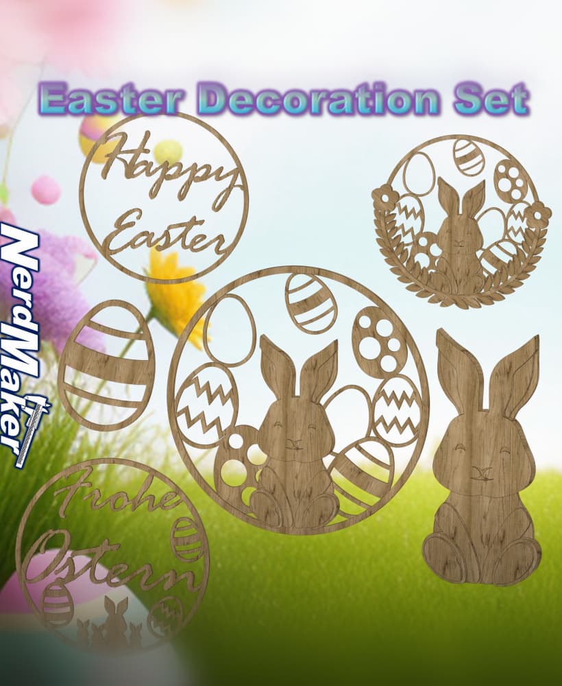 Easter Decoration Set 3d model