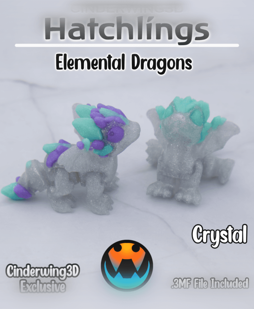 Crystal Dragon - Hatchling 3d model