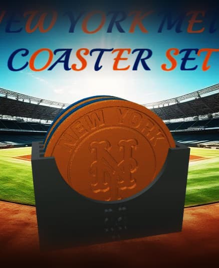 New York Mets Coaster Set (MLB) 3d model