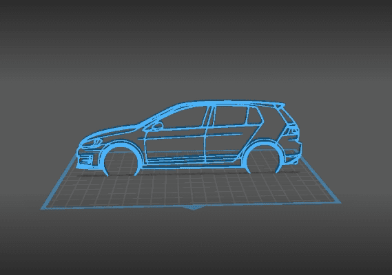 Volkswagen - Golf GTI Wall Art 3d model