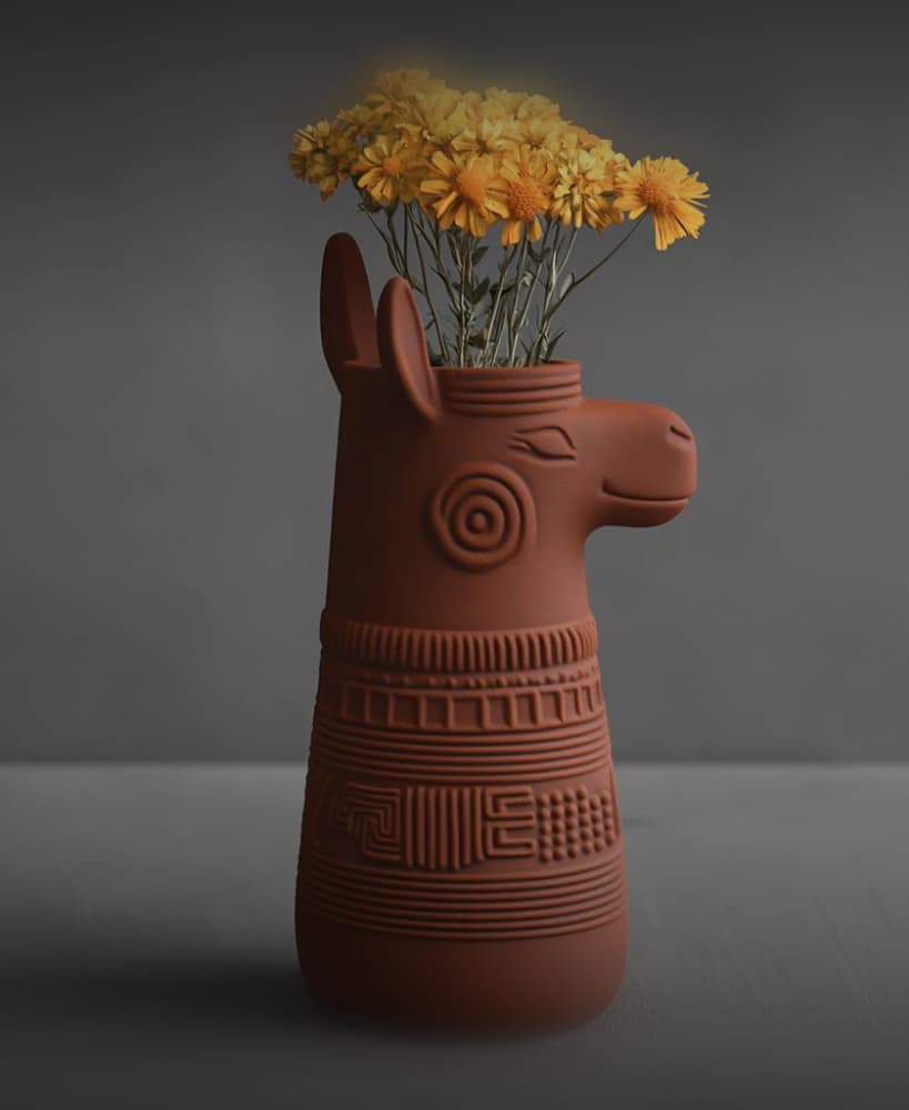 Llama Vase – Andean-Inspired Decor for Eclectic Interiors 3d model