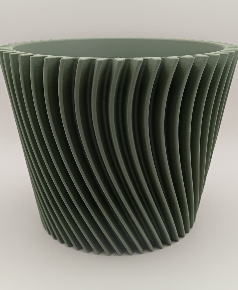 Cache-pot Flux Torsadé 3d model