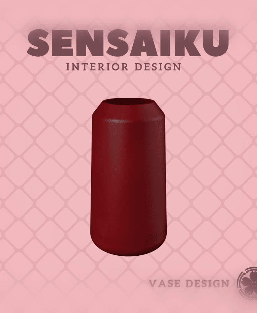 46. Cylinder - V28 Custom Vase Design - Ikebana Home Decoration 3d model