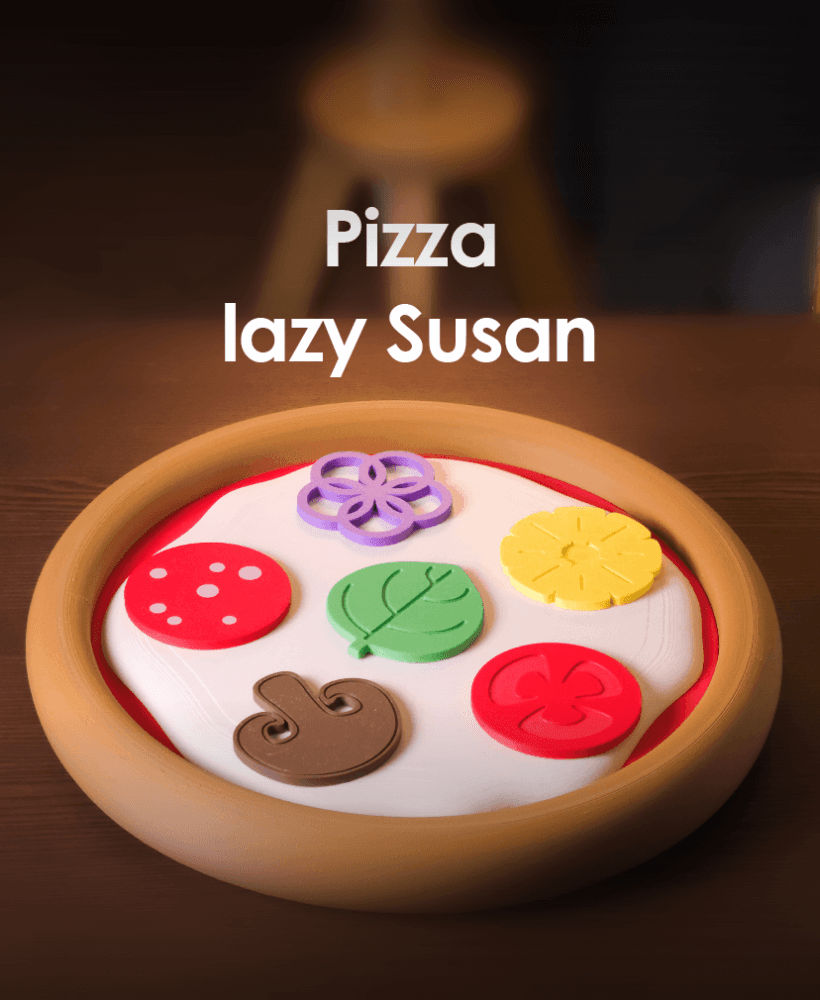 Pizza lazy susan 3d model