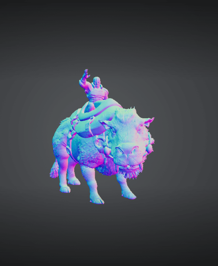 SADDLED DAEDON 3d model