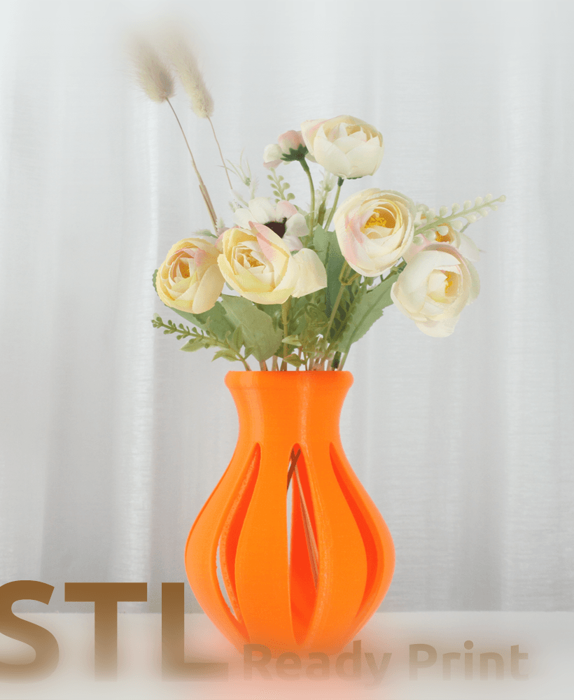 The Clara Vase STL 3D Print File, Home Decor Vase for Plants and Flowers, Digital Download 3d model