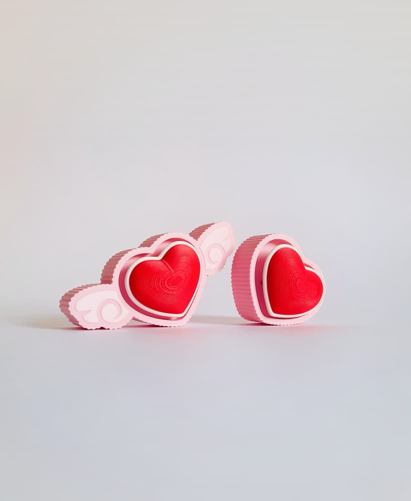 Cute Clicker Heart Collection | No AMS | Print-in-place | Support-free 3d model