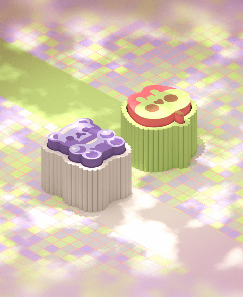 Cute Clicker Halloween Candies Collection | No AMS | Print-in-place | Support-free 3d model