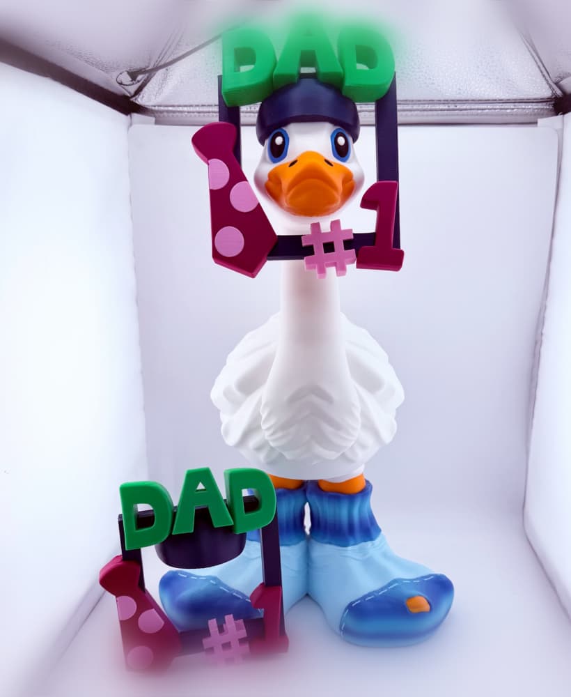 Number 1 Dad Goose Gear for Porch Goose 3d model