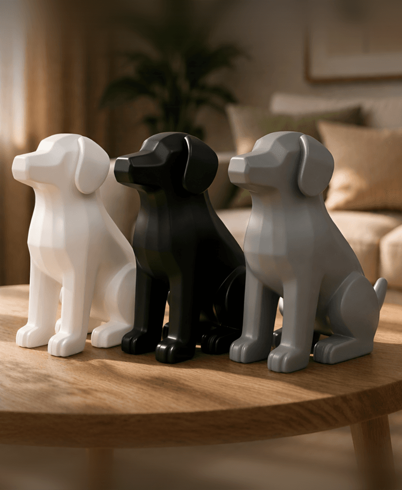 Dog Statue STL | Minimalist Dog | Puppy figurine 3d model