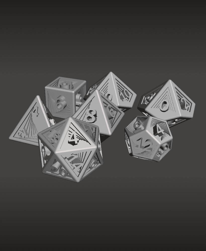Recursion Dice Set - Large 3d model