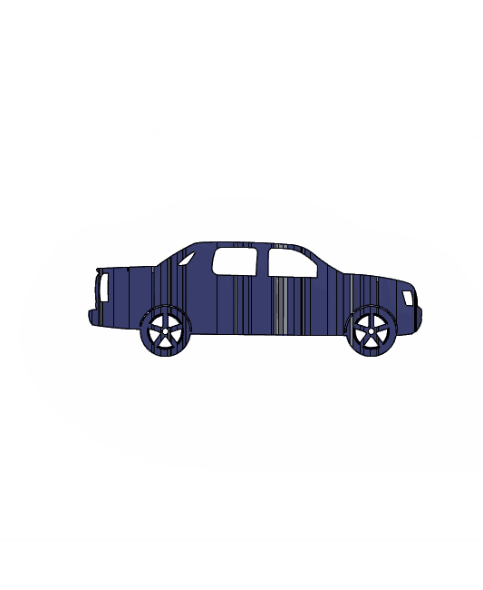 Avalanche 3D Car Flip Art Desk Display 3d model