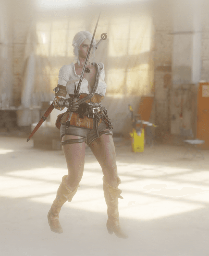 Swashbuckling Sword Woman v2 3d model