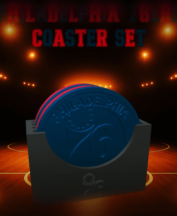 Philadelphia 76ers Coaster Set (NBA) 3d model