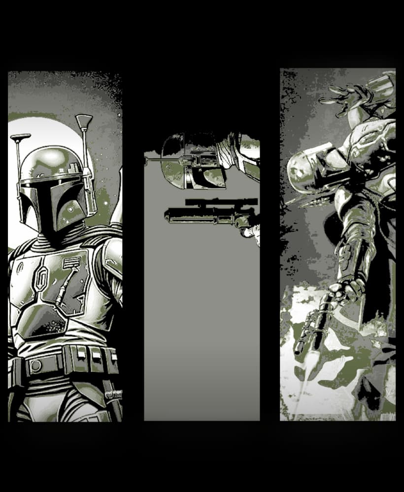 Classic Fan art depictions of the Bounty Hunter Boba Fett 0 Star Wars Bookmarks 3d model