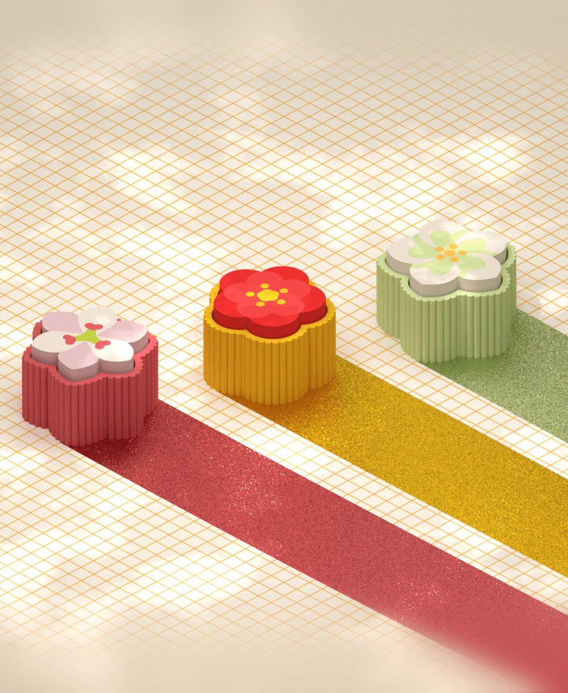 Cute Clicker Flowers Collection pt.3 | No AMS | Print-in-place | Support-free 3d model