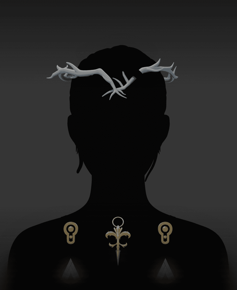 Cartethyia jewelry cosplay props 3d model