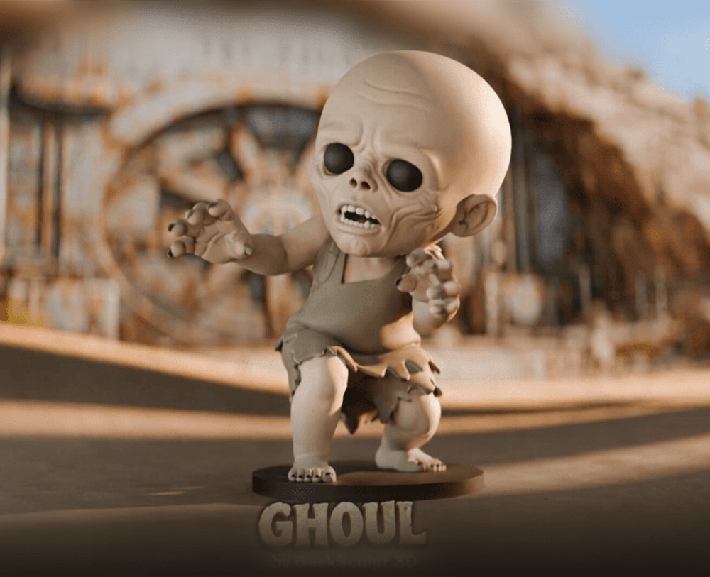 Fallout Ghoul Figurine – Post-Apocalyptic Wasteland Character 3d model