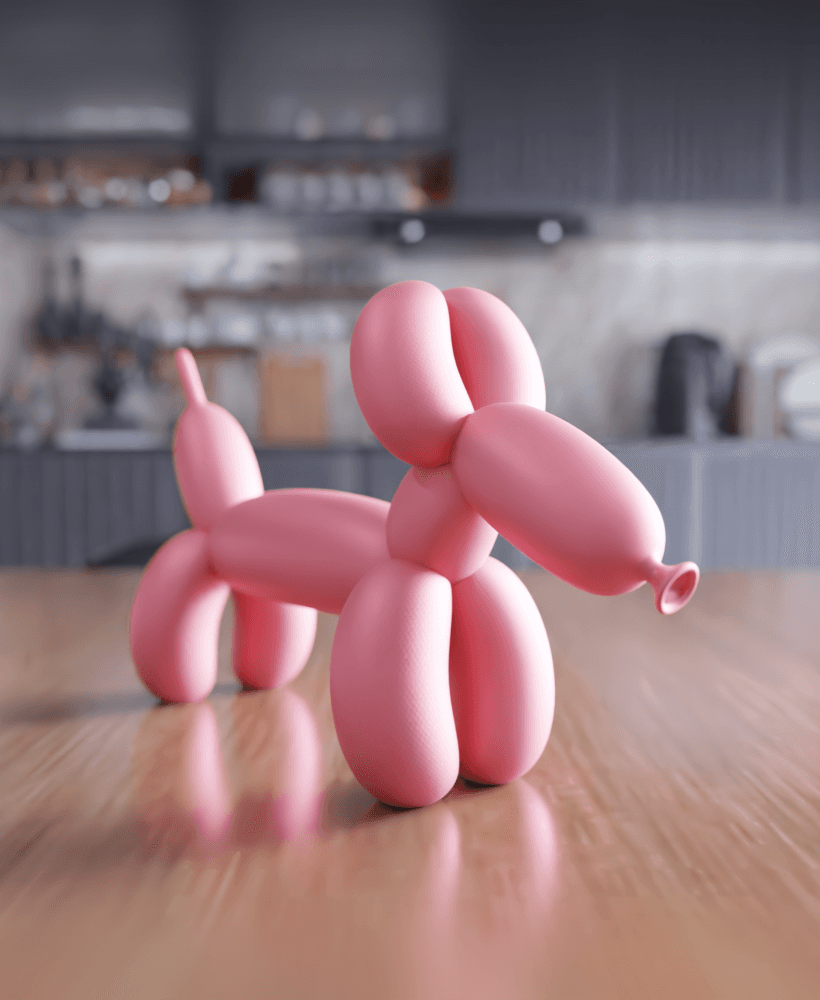 Balloon Dog Hotdog Figure 3d model
