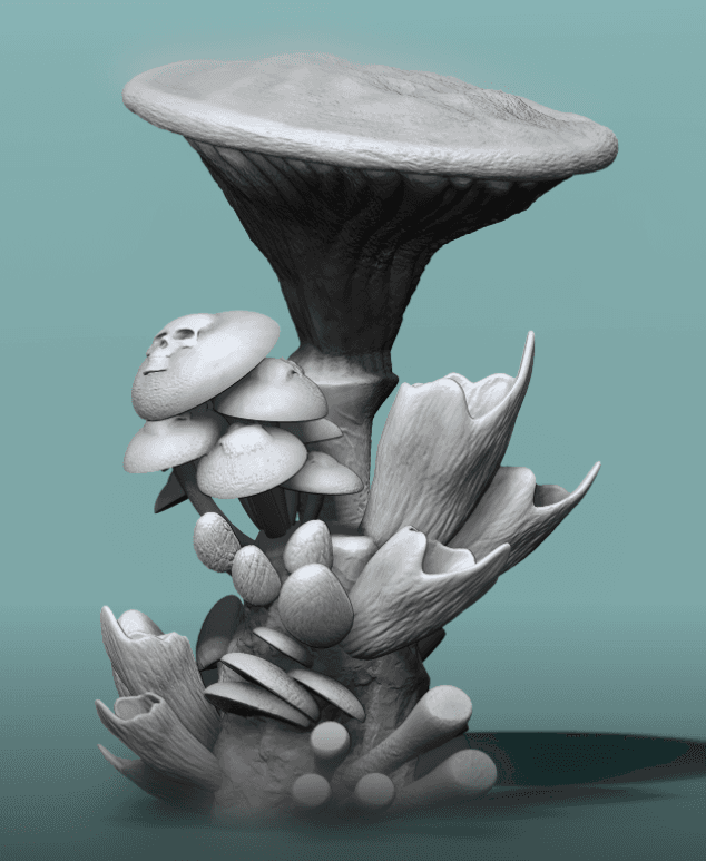 Large Mushroom Terrain 3d model