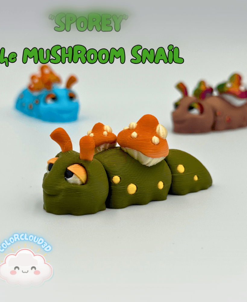 "Sporey" the Mushroom Snail 3d model