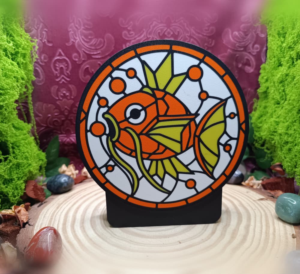 Magikarp – Stained Glass Lightbox Front 3d model