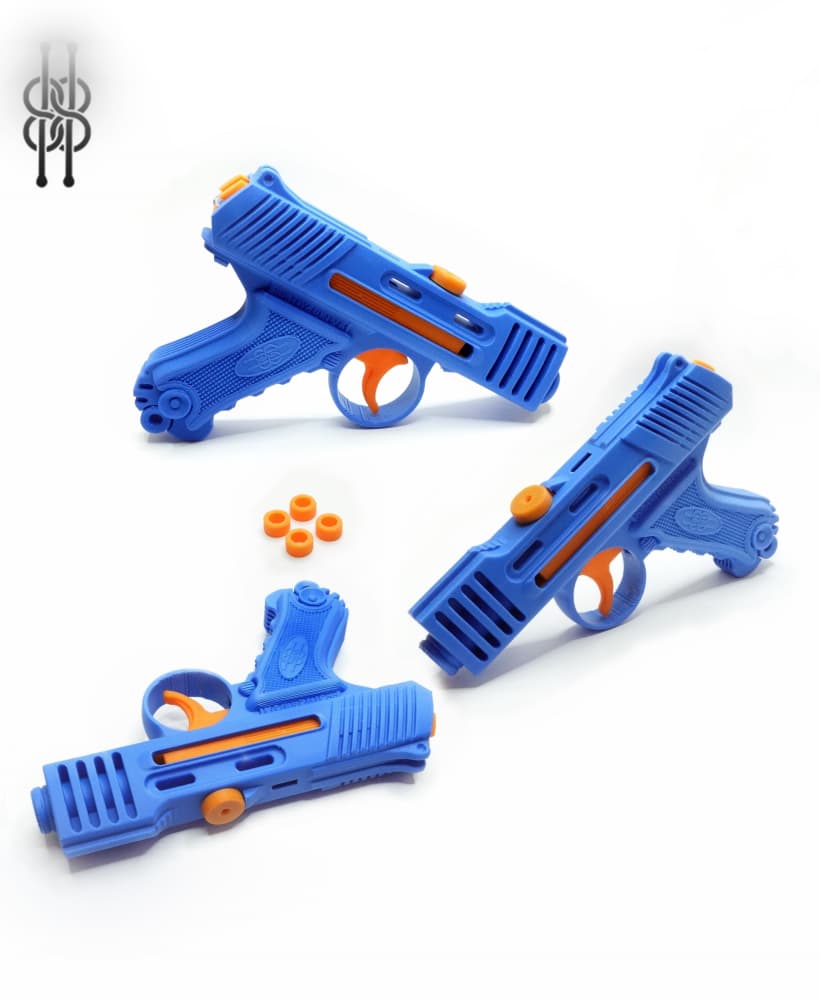 Tiny Toy Gun - (x4 Round - semiauto) - EXTENDED BARREL VERSION 3d model