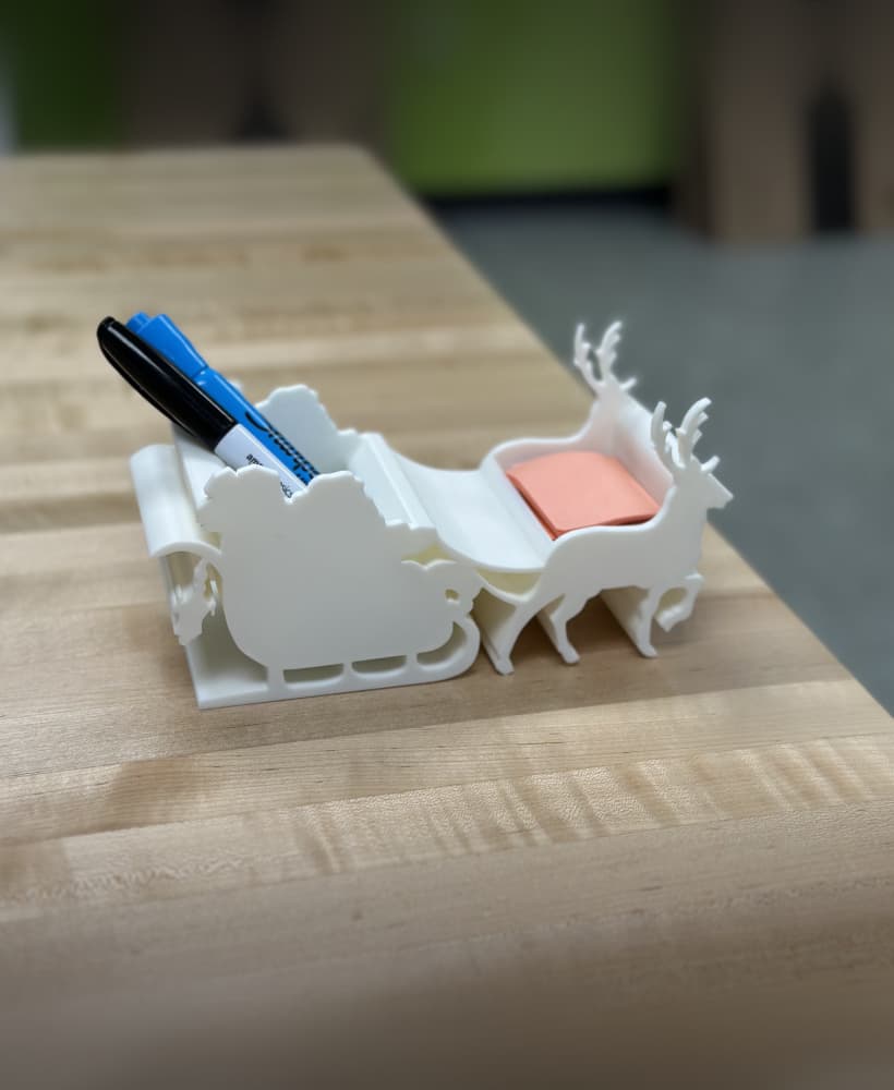 Santa and Reindeer Holder 3d model