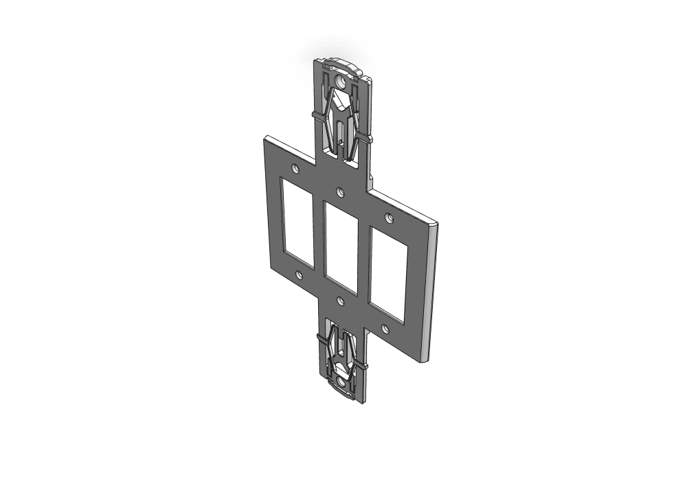 A32 - Three-Gang Double-Sided Rocker Switch Style WallPlateMate 3d model