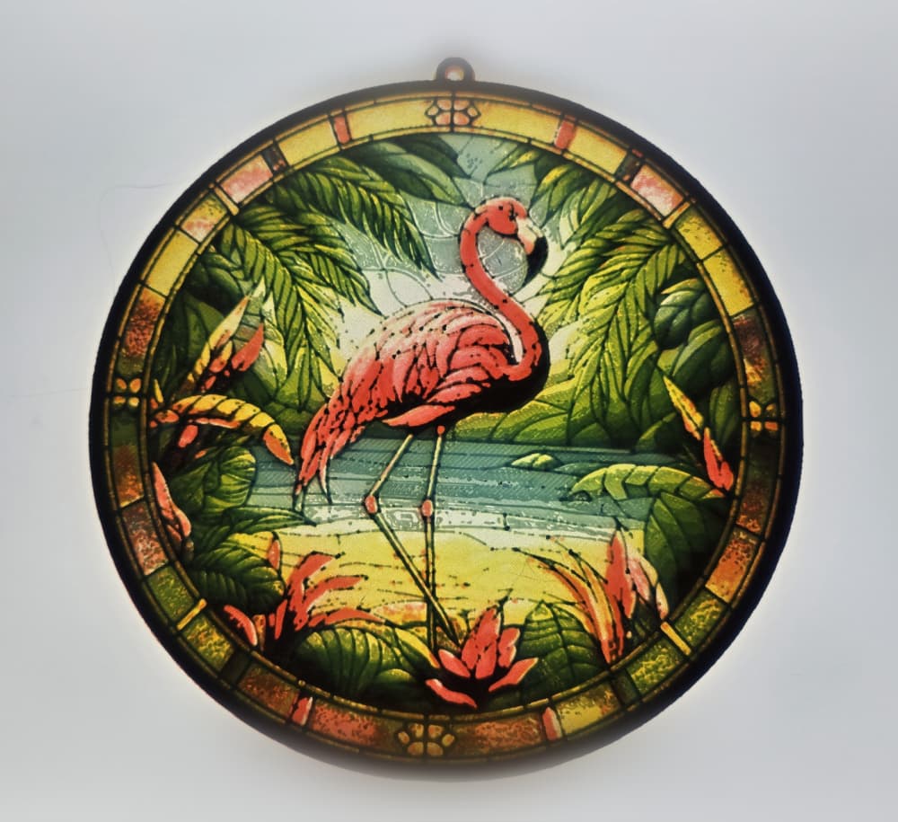 Flamingo Lithophane in Three Parts, PETG, 150 mm 3d model