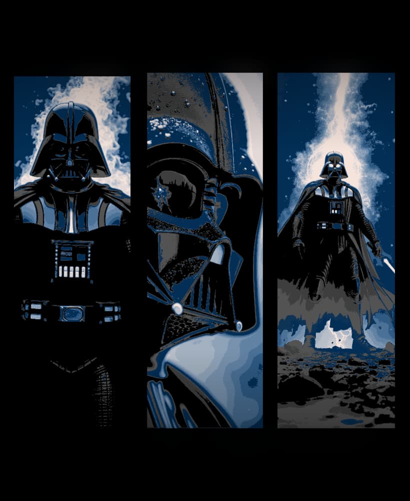 Fan art depictions of Darth Vader - set of bookmark 3d model